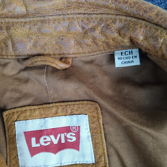 Vintage Women’s Leather Levi’s Motorcycle Jacket Size XS FLAWS See All Pics - Picture 7 of 16